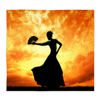 Woman Dancing Flamenco Custom Size Floor Mat