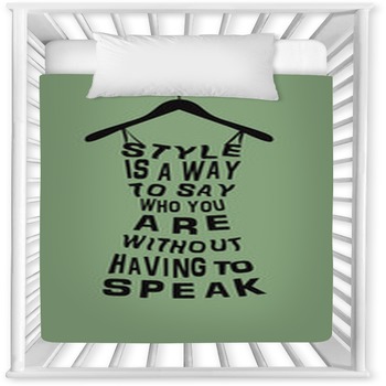 Woman Dress From Words. Baby Crib Comforter