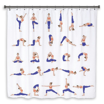 Women Silhouettes Collection Of Yoga Shower Curtain