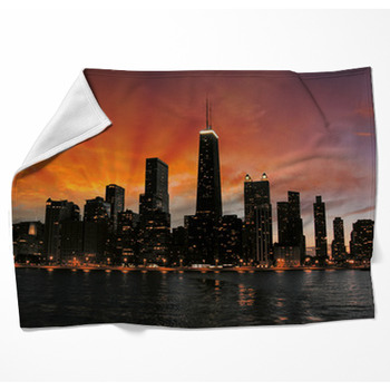 Wonderful Chicago Skyscrapers Woven Throw Blanket