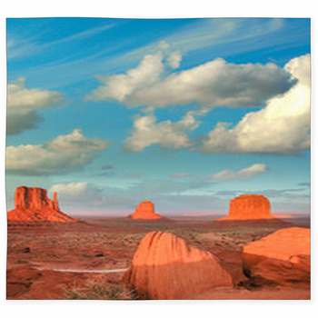 Wonderful View Of Famous Buttes Of  Custom Size Floor Mat