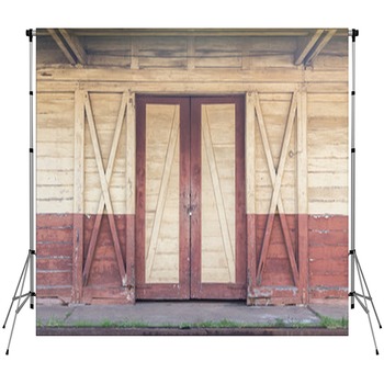 Wooden Door And Wall Custom Size Backdrop