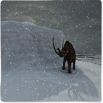Woolly Ice Age Mammoth In Blizzard Baby Blanket