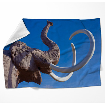 Woolly Mammoth Head Woven Throw Blanket