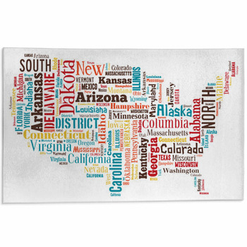 Wordcloud Of America Area Rug