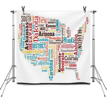 Wordcloud Of America Fleece Backdrop