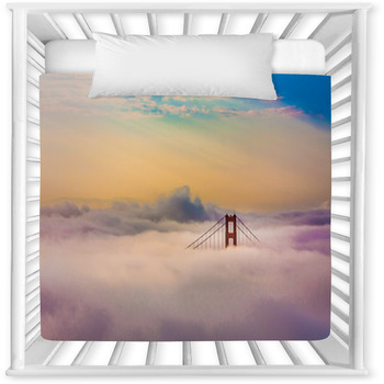 World Famous Golden Gate Bridge In Baby Crib Comforter