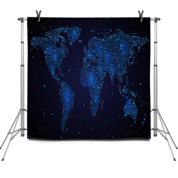 World In Sky Fleece Backdrop