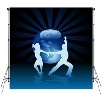 World Latino Dance Fleece Backdrop