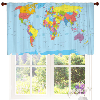 World Map With Countries And City Custom Size Valance