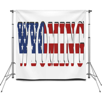 Wyoming American National Flag Custom Size Backdrop
