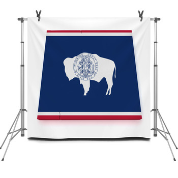 Wyoming Map 3d Shape Fleece Backdrop