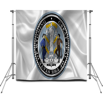 Wyoming Seal Country Symbol Custom Size Backdrop