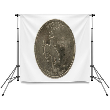 Wyoming State Quarter Coin Pole Pocket Backdrop