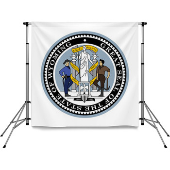 Wyoming State Seal Pole Pocket Backdrop