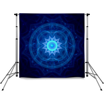 Xmas Ice Mandala Pole Pocket Backdrop