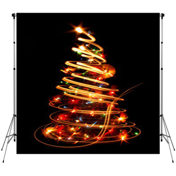 Xmas Tree Fleece Backdrop