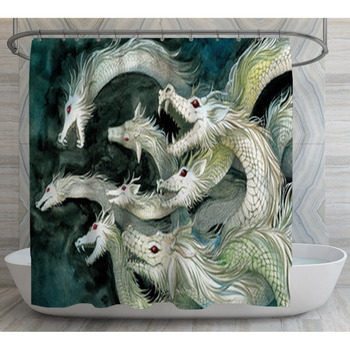 Yamata No Orochi A 8 Head Monster In Shower Curtain