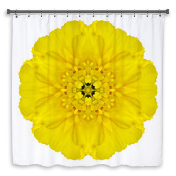 Yellow Floral Shower Curtains Mats Towels Personalize