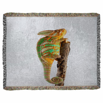 Yemen Chameleon  Woven Throw Blanket