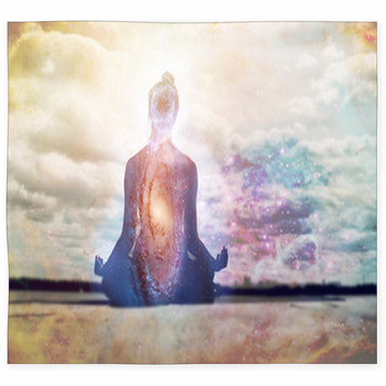Yoga And Meditation Symbol Custom Size Floor Mat