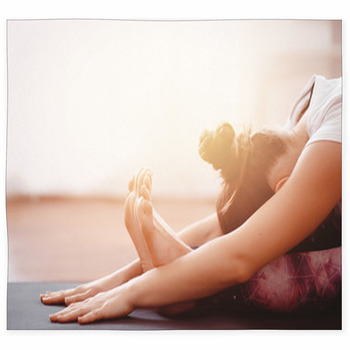 Yoga Concept Close Up Woman Custom Size Floor Mat