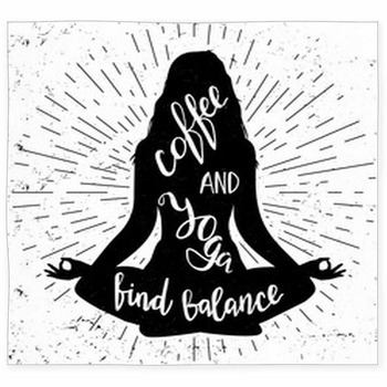 Yoga Lotus Position Silhouette Custom Size Floor Mat