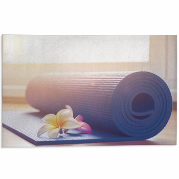 Yoga Mat In Room Area Rug