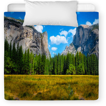 Yosemite Valley Panoramic Landscape Toddler Duvet