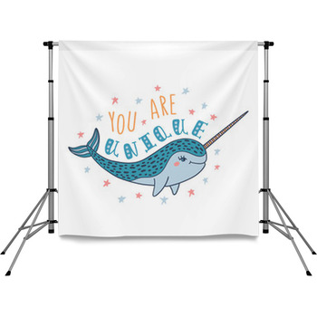 You Are Unique Handwritten Pole Pocket Backdrop
