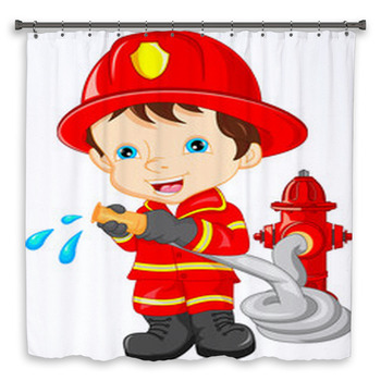 Firefighter Shower Curtains Mats Towels Personalize