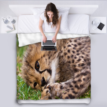 Young Leopard Baby Fleece Blanket