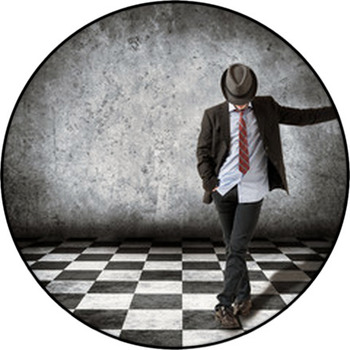 Young Man In The Room Round Rug