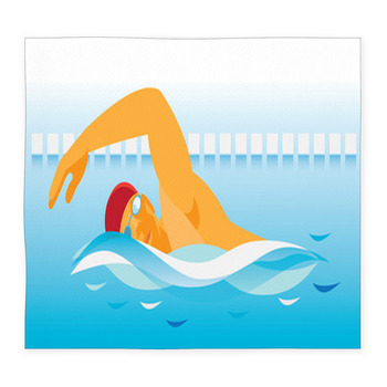Young Man Is Swimmer Custom Size Floor Mat
