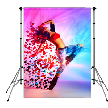 Young Woman Dancer Pole Pocket Backdrop