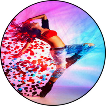 Young Woman Dancer Round Rug
