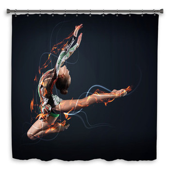Young Woman In Gymnast Suit Custom Size Shower Curtain