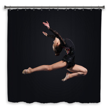 Young Woman In Gymnast Suit Custom Size Shower Curtain
