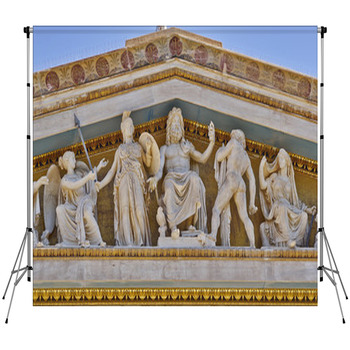 Zeus, Athena And Other Ancient Greek Fleece Backdrop