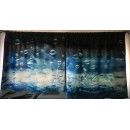 Rain Water Drops Close Up In Detail Custom Size Window Curtains