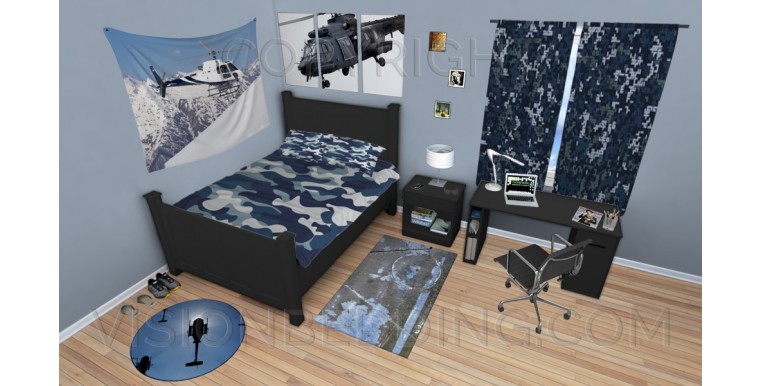 Helicopter Comforters, Duvets, Sheets & Sets | Custom
