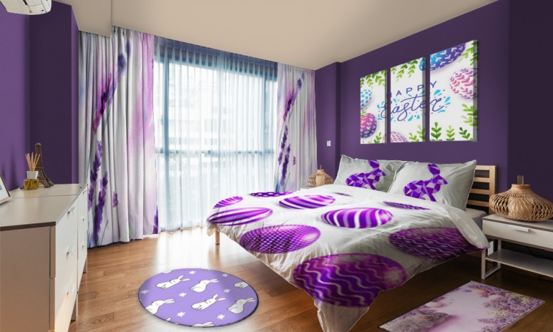 Purple Easter Bedroom Decor