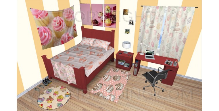 Cupcake Themed Bedroom Decor