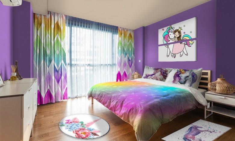 Purple Unicorn Bedroom Decor