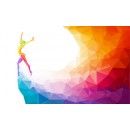 Creative Silhouette Of Gymnastic Girl Bath Decor